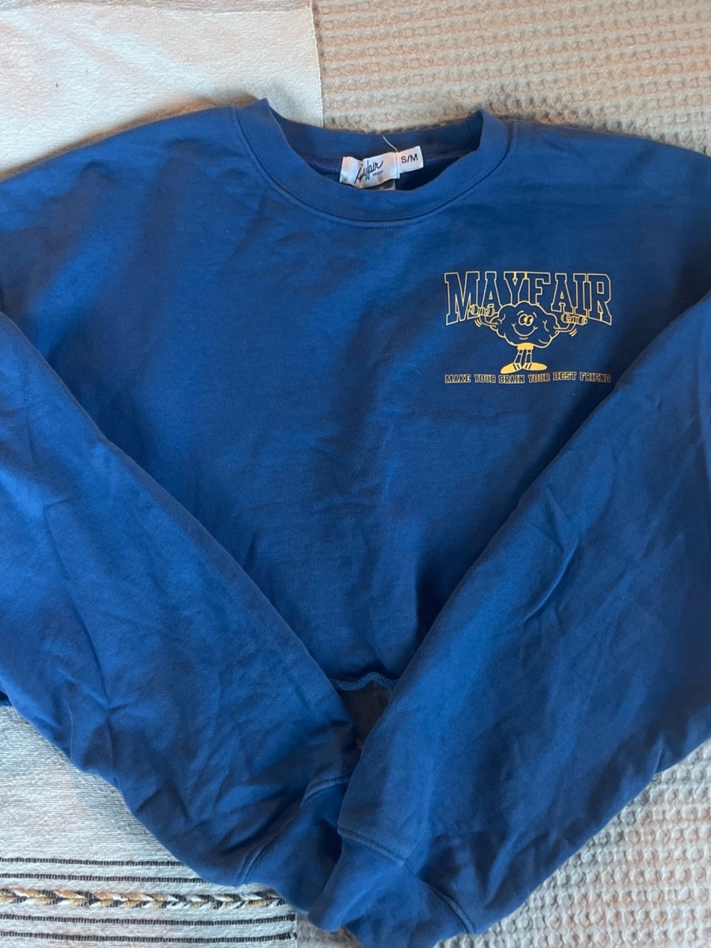 Mayfair Blue Graphic Crewneck Sweatshirt - S/M